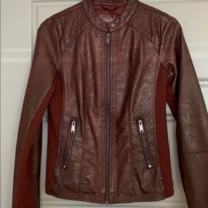 Vegan leather moto jacket